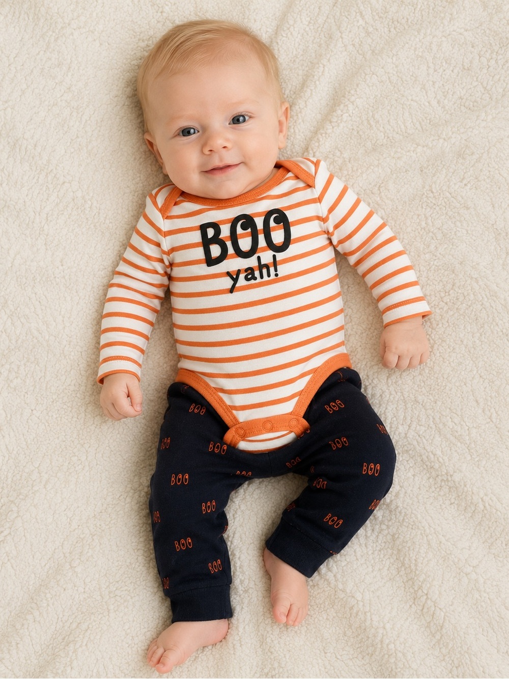 Just One You by Carter’s NB Halloween “BOO Yah!” Bodysuit & Pants Set 🎃👻